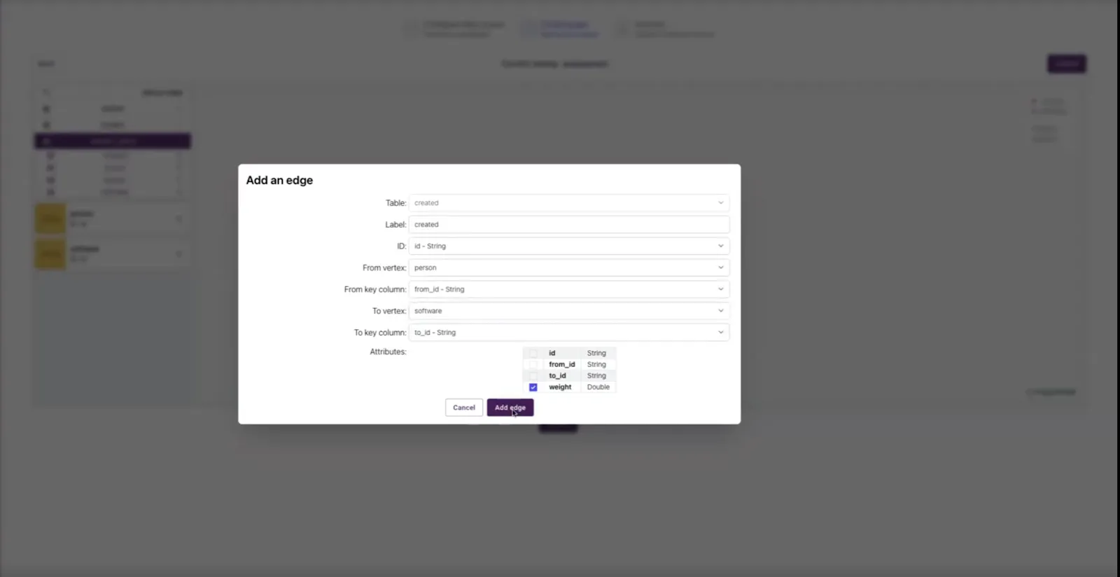 PuppyGraph schema builder details